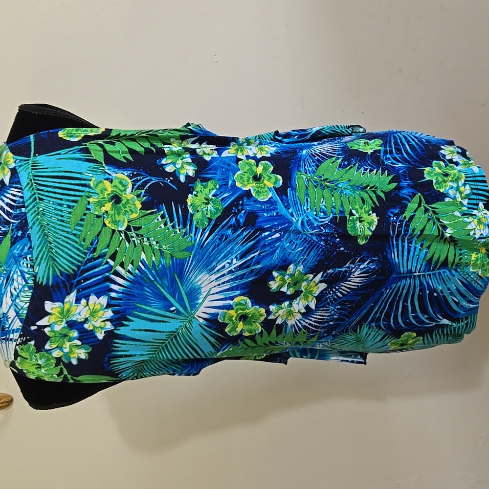 T53 Roz &Ali Tropical Tank Top Handkercheif Hem Lightwright Breezy "Vacay Ready" - Picture 6 of 10
